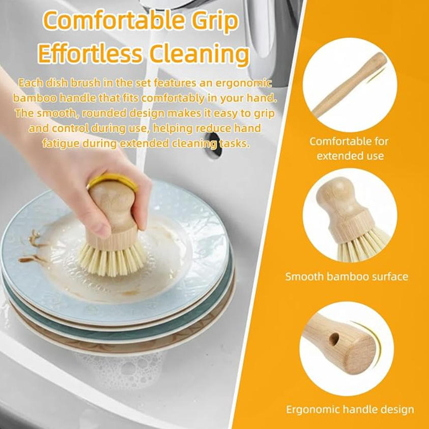 6 Parça Bambu Bulaşık Fırçası  - Substrate Coconut Fiber incelemesi ve fiyatı